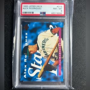 1995 Upper Deck Alex Rodriguez #215 - PSA 8 NM-MINT Seattle Mariners NY Yankees